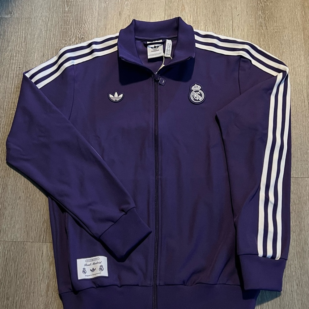 Adidas Real Madrid Purple Jacket with White Accents